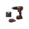trapano avvitatore black&decker a percussione nero/arancione