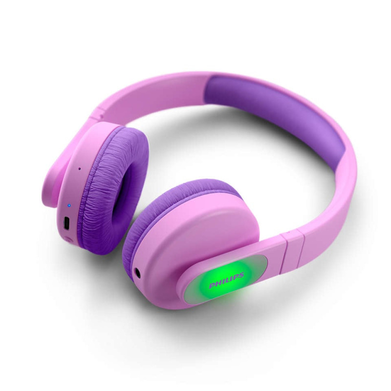 cuffie philips wireless a bluetooth stereofonico per bambino rosa