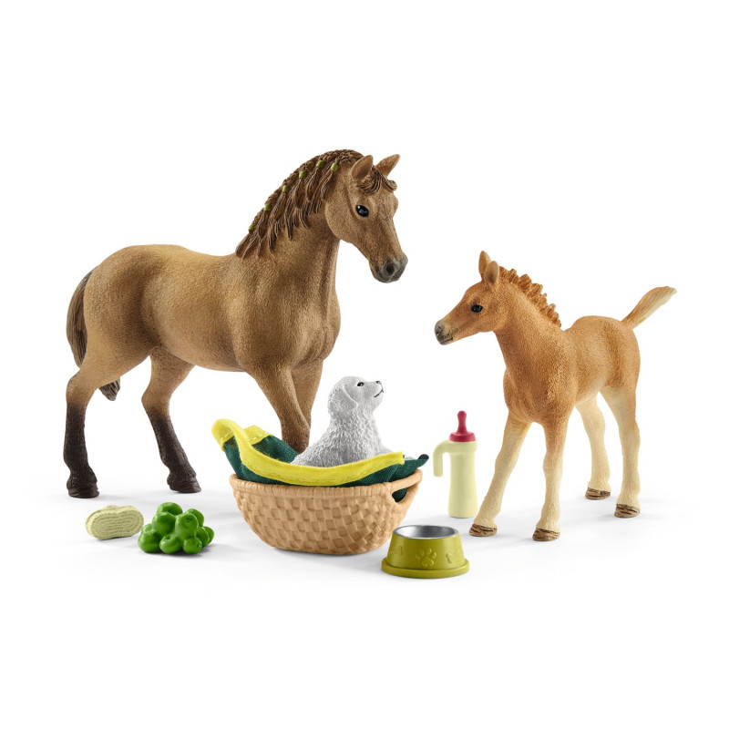 figurina schleich horse club la cura degli animali di sarah multicolore