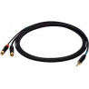 cavo audio ssq mijrca3 jack stereo/2x rca m/m 3m/nero [ss-1423]