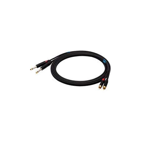 cavo audio ssq rcajm3 2x rca/2x jack mono 6.3mm 3m/nero [ss-1429]