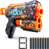 pistola zuru blaster x-shot skins flux game over con 8 dardi/multicolore