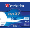 Confezione blu-ray verbatim 100gb bd-r jc stampabile 5-pz
