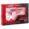 pistola x-shot faze respawn con 12+ 50 palle di freccette rosso/trasparente