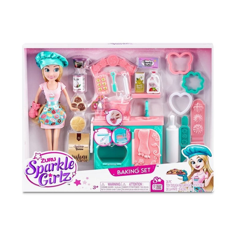 set di bambole zuru sparkel girls kit pasticceria dolls playset 25pz
