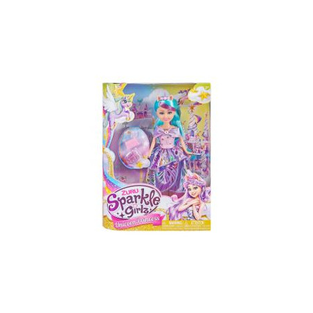 bambola sparkle girlz principessa con accessori capelli blu [wlsgii0dc006973]