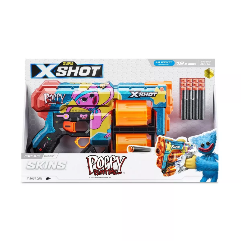 pistola zuru blaster x-shot skins dread launcher 12 dardi kissy