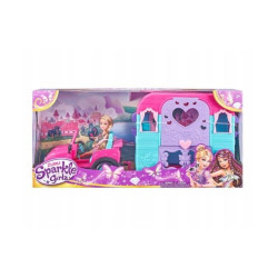 set da gioco zuru sparkle girlz â?? bambola con jeep e roulotte multicolore