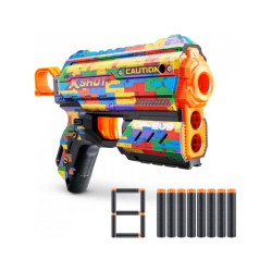 blaster giocattolo zuru x-shot skins flux striper con 8 freccette