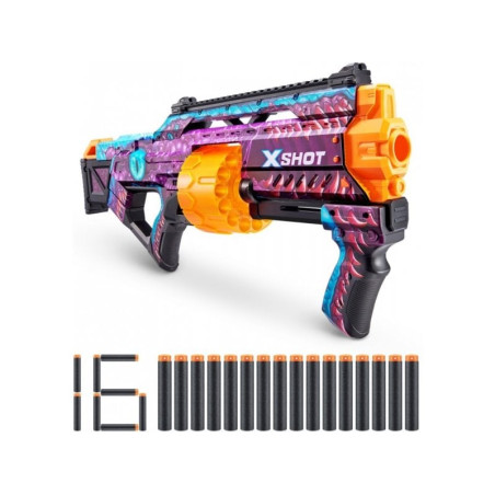 blaster giocattolo zuru x-shot skins last stand enigma con 16