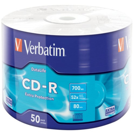 Confezione cd-r verbatim da 700 mb 50pcs [43787]