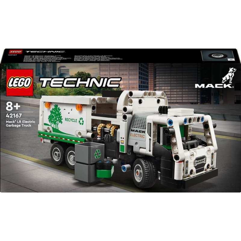 gioco da costruzione lego technic mack lr camion della spazzatura