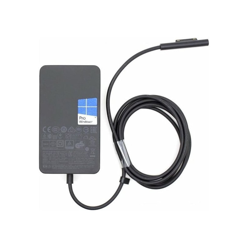 alimentatore microsoft da 65w per surface pro/book nero [w8z-00002]