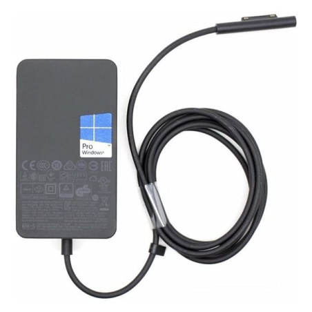 alimentatore microsoft da 65w per surface pro/book nero [w8z-00002]