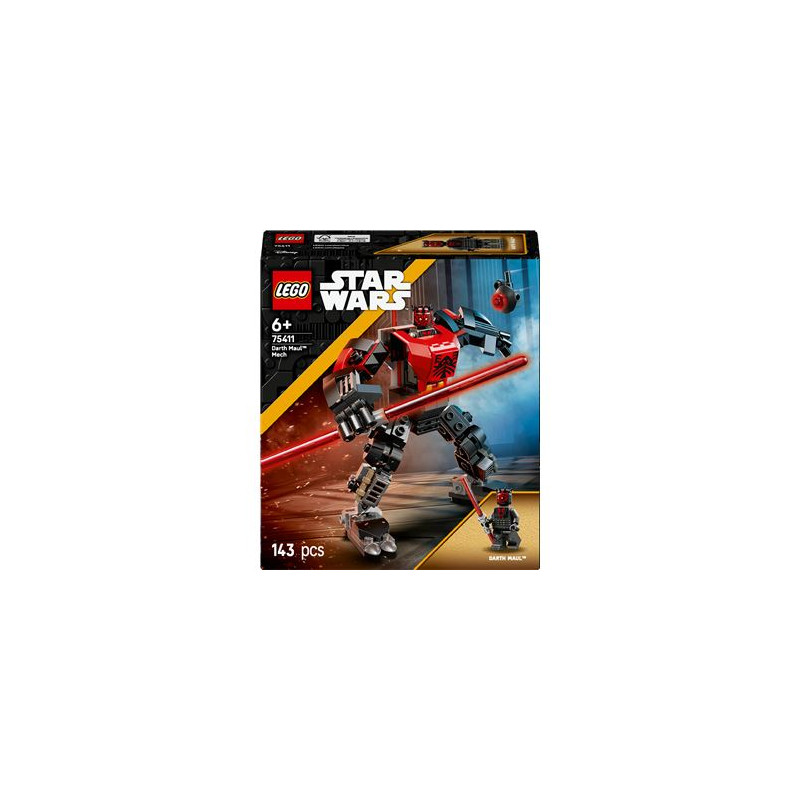 set di costruzione lego star wars 75411 mech darth maul multicolore