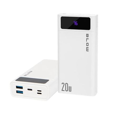 baterria portatile blow pb20e powerbank 20000mah con qc+pd bianco