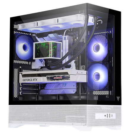 case itek showbui 37wb midi-tower atx/matx bianco [itgcasb37wb]