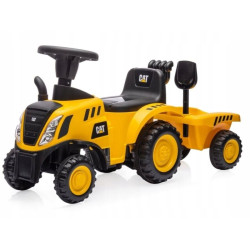 veicolo cavalcabile milly mally trattore con rimorchio cat giallo