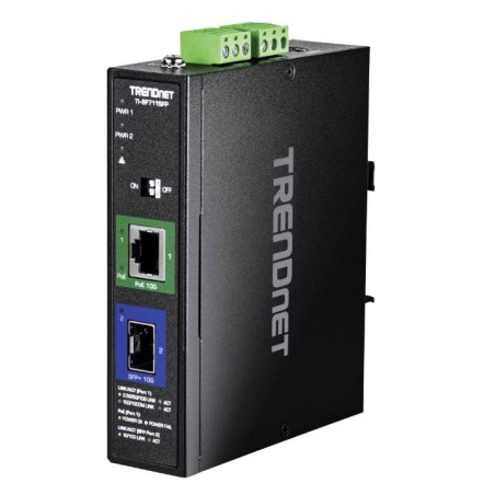 convertitore multimediale trendnet 10g sfp+ a 10g poe++ nero [ti-bf711sfp]