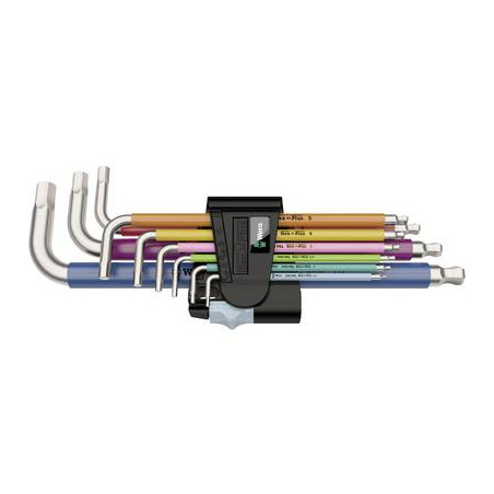 kit di chiavi a brugola brugola interna 9 parti wera multicolour