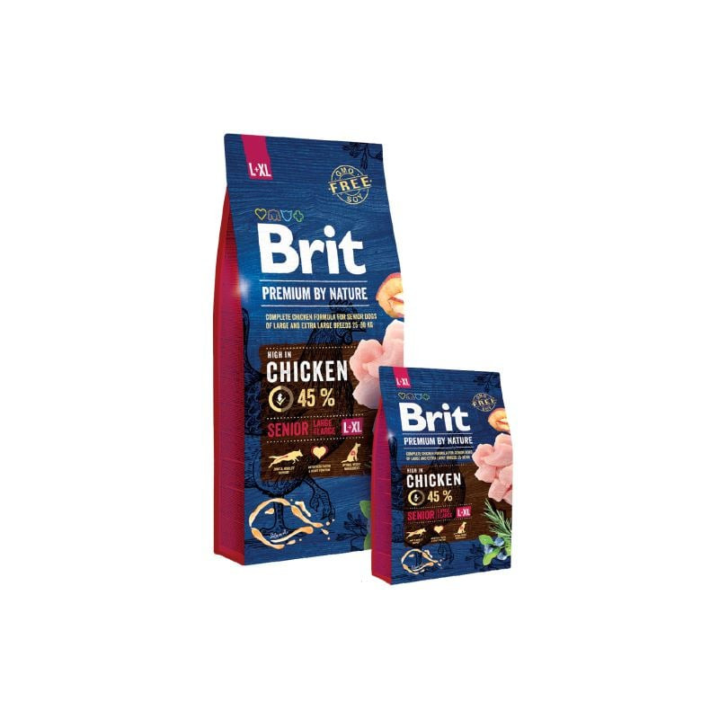 cibo per cani brit feed premium by nature senior s+m (15 kg)