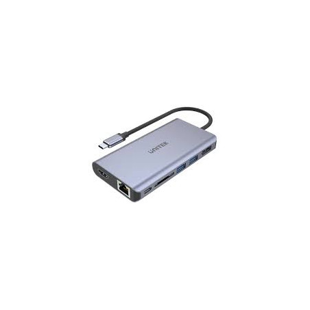 hub usb unitek 2x usb 3.1 hdmi dp rj45 sd [d1056a]