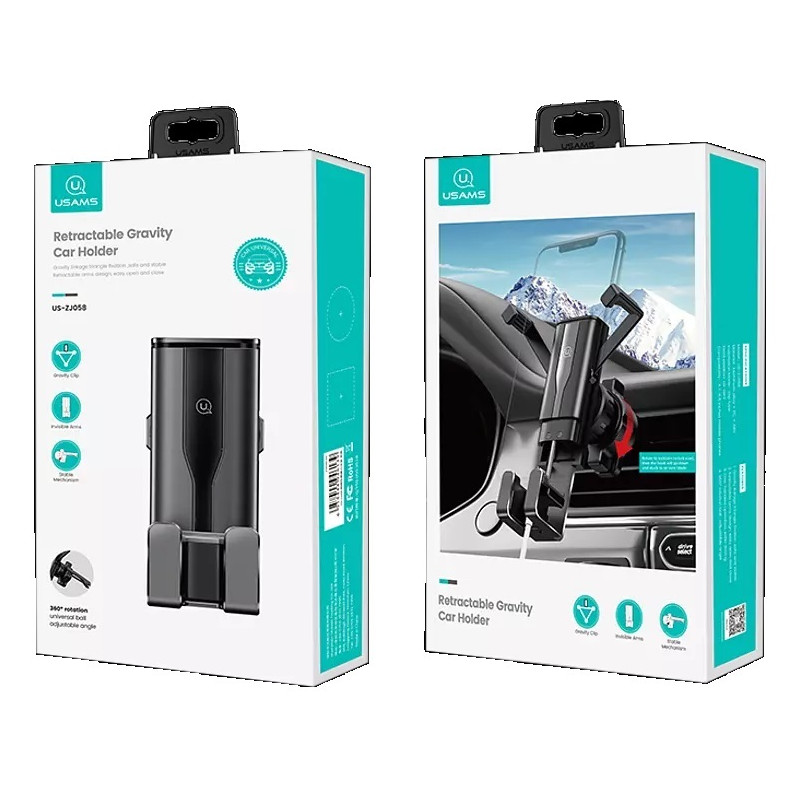 porta cellulare da auto usams air vent a gravita' zj058zj01 [ajusawusa000755]