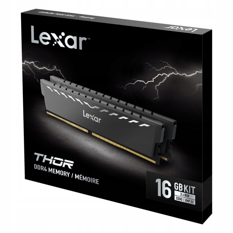 ram dimm ddr4 lexar thor gaming 16gb(2''8gb)/3200mhz cl16