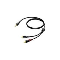 cavo audio procab stereo 3.5mm jack masc a 2xrca/cinch 3m/nero [akpocajaudio055]