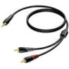 cavo audio procab stereo 3.5mm jack masc a 2xrca/cinch 3m/nero [akpocajaudio055]