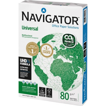 carta in risma navigator co2 a4 80gr universale 500 fogli [nun0800766]