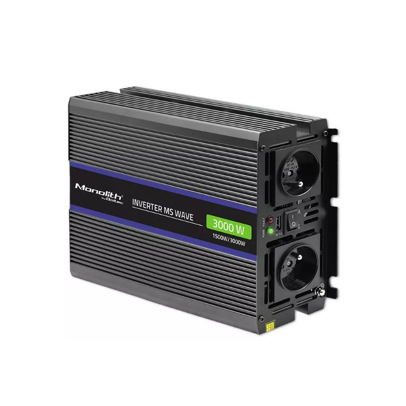 convertitore di tensione qoltec 3000 ms wave sinus 12v/230v 1500w/3000w