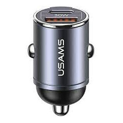 alimentatore da auto usams us-cc206 1xusb+ 1xusb-c ricarica