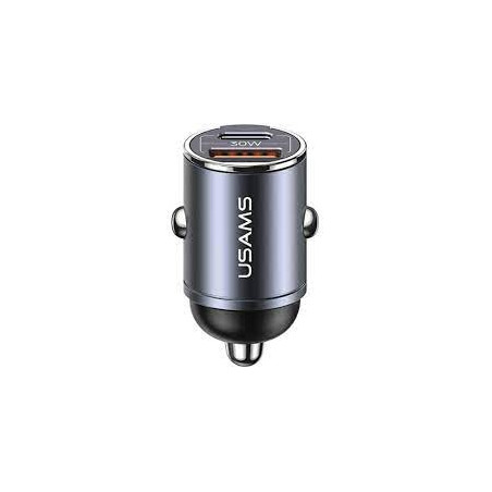 alimentatore da auto usams us-cc206 1xusb+ 1xusb-c ricarica