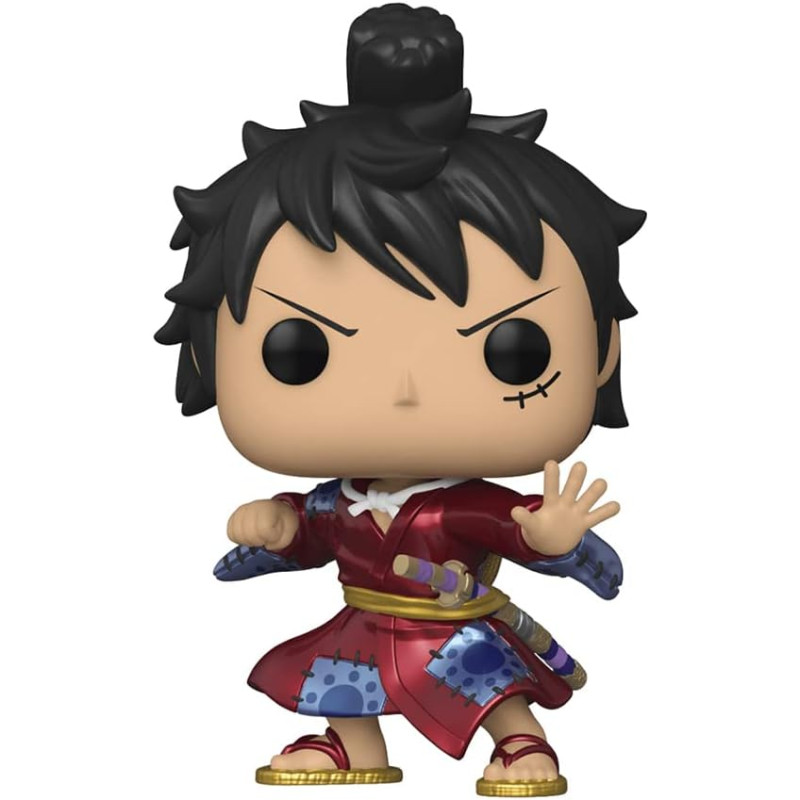 figurina funko pop d.rufy in kimono metallizato 11.6cm multicolore