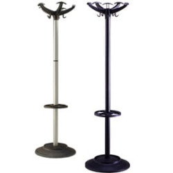 Appendiabiti ergosit 168cm a 5 posti con portaombrelli nero/grigio