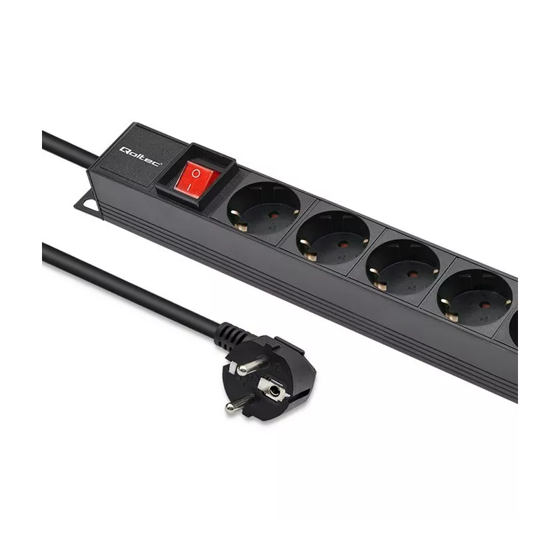 multipresa qoltec pdu per rack 1.8m 16a nero [nuqoltp00054605]