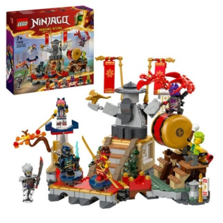 lego ninjago 71818 arena di battaglia del torneo con 6 minifigurine