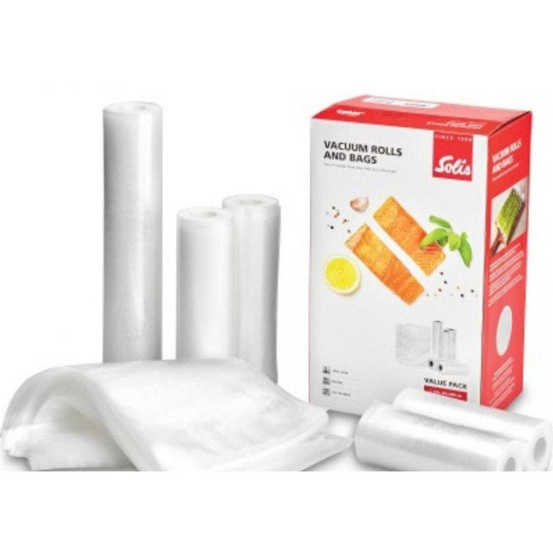 set sacchetti per sottovuotto aspirapolvere solis in confezione conveniente