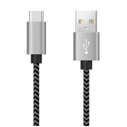 cavo techly usb-a maschio 2.0/usb-c maschio 3a 1m grigio/nero