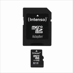 32gb scheda microsd intenso classe 10 + adattatore [3413480]