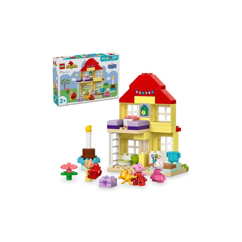 lego duplo peppa pig birthday house multicolore 56pz [10433]