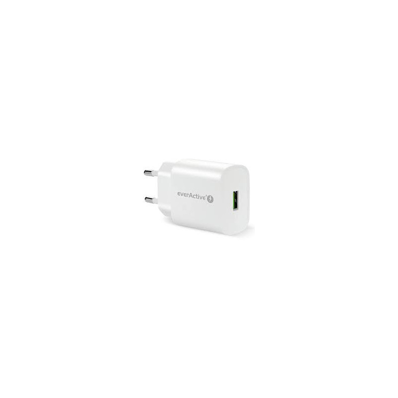 caricabatterie everactive sc-250q 1xusb 18w bianco [azeacls00000015]