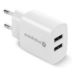 caricabatterie everactive sc-220 2xusb 12w bianco [azeacls00000014]