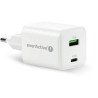caricabatterie everactive gan sc-450q 1xusb/1xusb-c 45w bianco