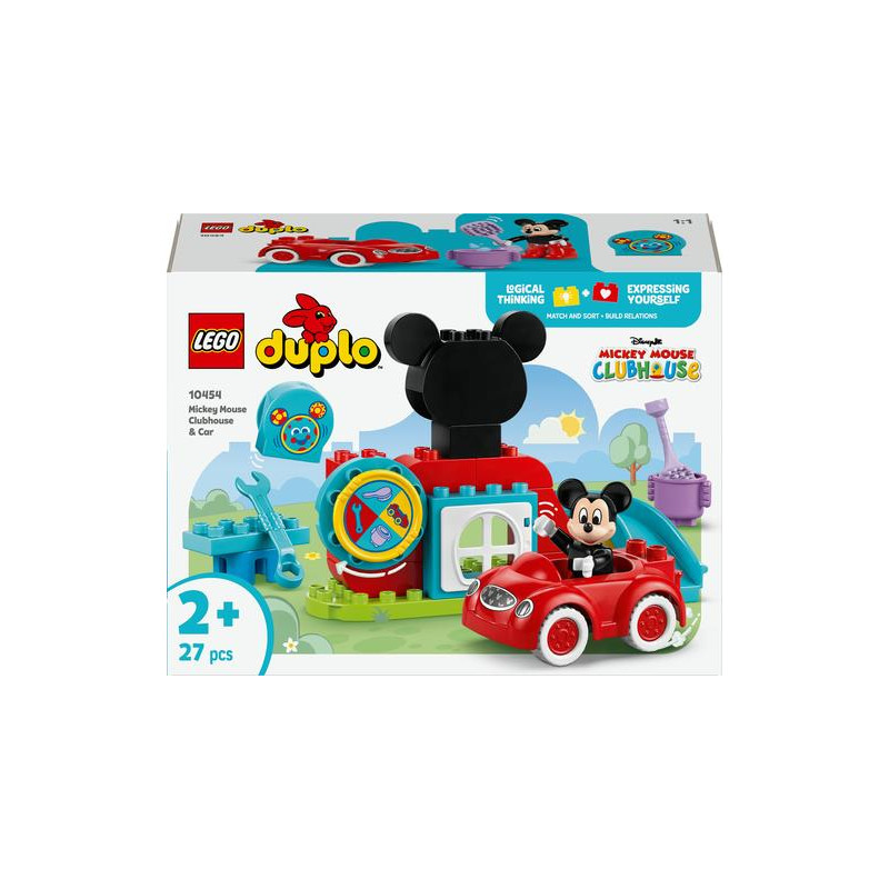 set di costruzioni lego duplo 10454 la casa e l'auto di mickey