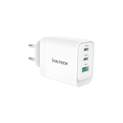 alimentatore da rete vultech cc65-2c1a 2x usb-c + usb gan