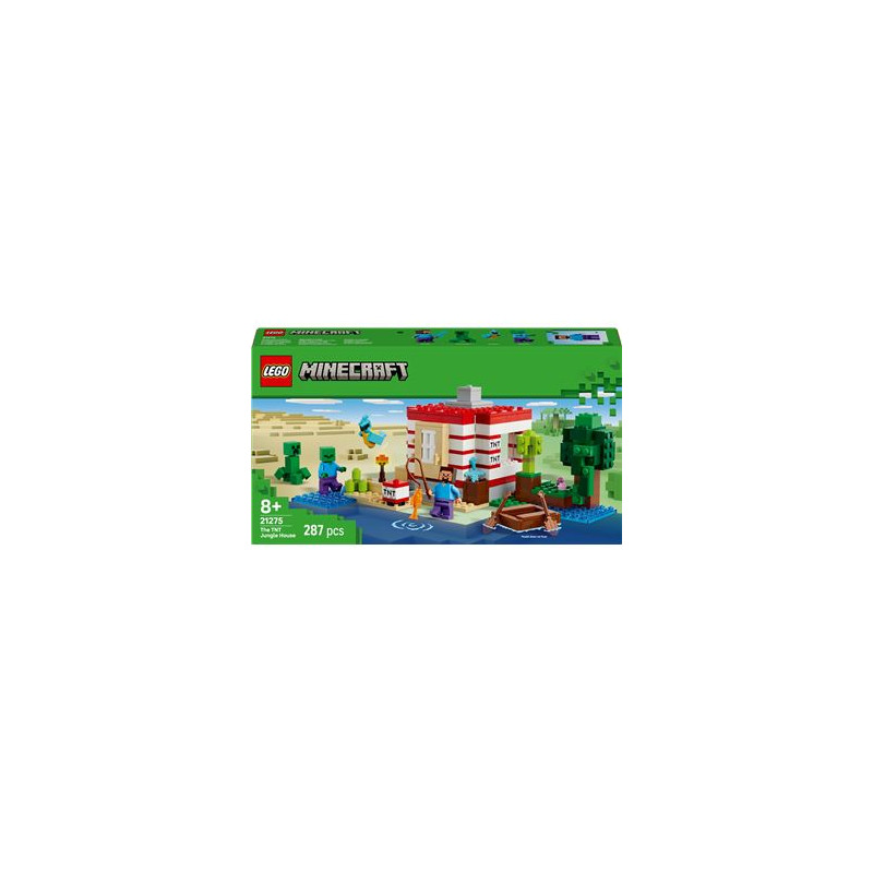 set di costruzione lego minecraft 21275 la casa nella giungla tnt