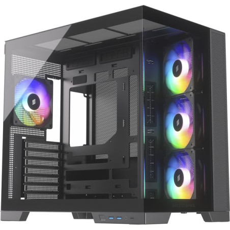 case silentware view a-rgb midi-tower atx nero [viewblack]