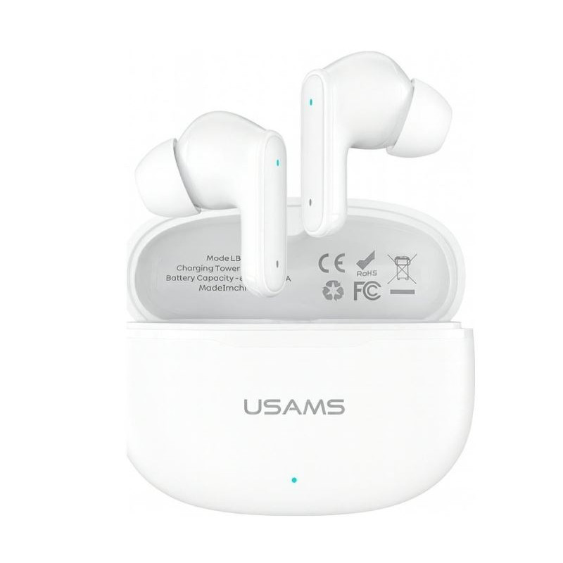 auricolari usams e05 wireless/bluetooth bianco [atusahbtusa1684]